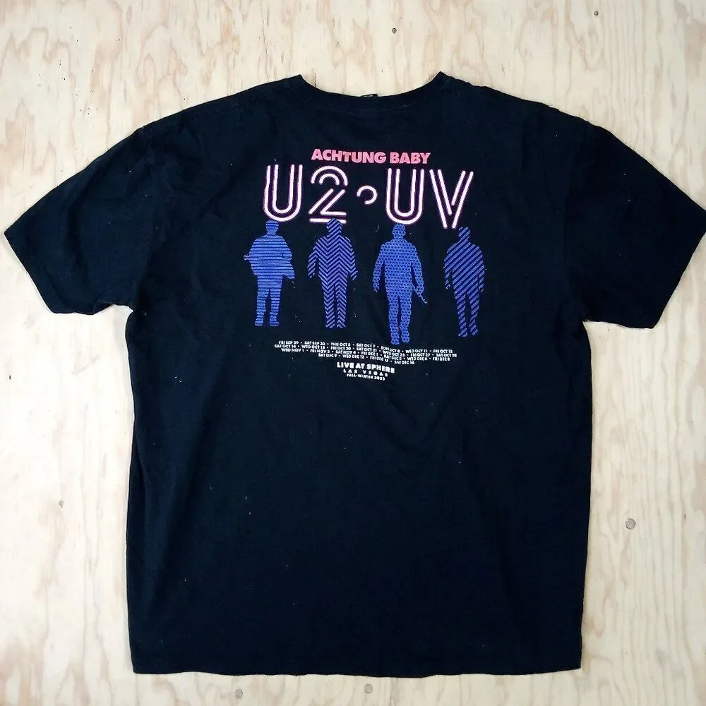 U2 UV Achtung Baby Live At Sphere Las Vegas Tour T-Shirt